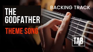 Backing track The Godfather  theme song  Super Easy Fingerstyle Guitar Tutorial TAB [upl. by Yruj334]