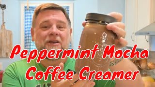 Easy DIY Peppermint Mocha Coffee Creamer homesteading [upl. by Namhcan]