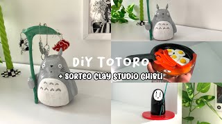 DIY Totoro Clay  Sorteo Studio Ghibli 🌸 [upl. by Kcerb]