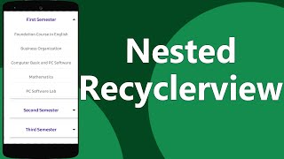 Nested Recyclerview in Android Studio  Recyclerview  Android tutorial in Hindi 2022 [upl. by Siskind]