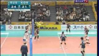 Russia vs Korea World Championship volleyball 2010 [upl. by Lattonia41]