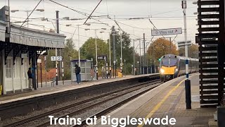 Trains at Biggleswade ECML [upl. by Ulane]