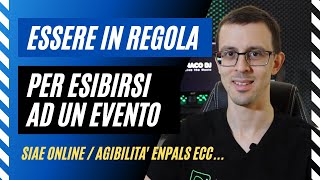 Come esibirsi in regola per un evento SIAE Online Agibilità INPS ecc  Diretta con MACO DJ [upl. by Eilyab]