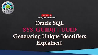 Oracle SQL SYSGUID  UUID Generating Unique Identifiers Explained [upl. by Alimat]