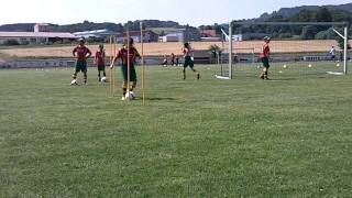 Torschuss Training Teil 2 INTERSPORT kicker Fußballcamp Heideck [upl. by Ojela]