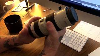 Canon EF 70200mm f4L IS USM Unboxing [upl. by Mchale]