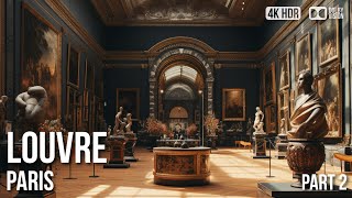 Louvre Museum Paris  Napoleon Apartments  Walking Tour  4K 🇫🇷 [upl. by Lorelie316]