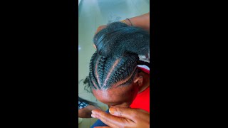 Easy FeedIn Big Cornrows Hairstyle Tutorial for Beginners to Follow [upl. by Semyaj]