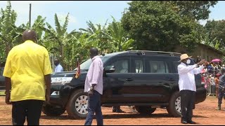 MUSEVENI ARRIVES IN MITYANA BUSUJJU CONSTITUENCY FOR THE SOCIOECONOMIC TRANSFORMATION COURSE [upl. by Amled]