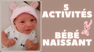 5 idées dACTIVITÉS pour BÉBÉ NAISSANT  1 mois  Développement de lenfant [upl. by Dianne]