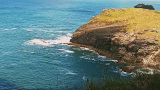 Tintagel Castle view of cliffs [upl. by Ehctav]