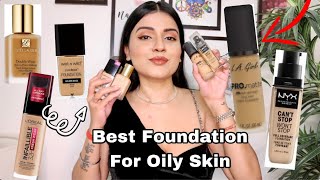 TOP 5 FOUNDATION FOR OILY SKIN  Best Foundation for OilyCombination Acne Prone Skin In India [upl. by Husha270]