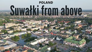 Suwałki from above  4K drone video [upl. by Anialem]