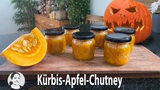 Selbstgemachtes Kürbis Apfel Chutney  einfach und lecker 🎃 [upl. by Dyann903]