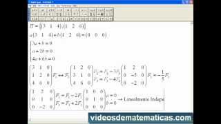 Dependencia e Independencia lineal en videosdematematicascom [upl. by Furr256]