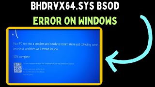 How to Fix BHDrvx64sys BSOD Error on Windows 11 [upl. by Francyne]