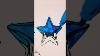 Foil Star 🌟💙l colors star foil satisfying viralvideo [upl. by Ynobe]