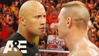 The Rock vs John Cenas Impact on WWE  WWE Rivals  AampE [upl. by Anaeli696]