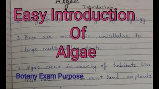 Easy Introduction Of Algae  General characteristics of Algae class 11  plant Kingdom Botany [upl. by Emoraj]