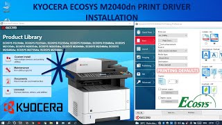 How to install Kyocera Print Driver  2040 Driver  Nongenuine Toner  Windows 10 amp 7 without CD [upl. by Nortna]