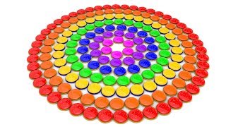 Learn Color Rainbow Circle Hamburgers Spiral Colors For Kids Babies Song  Learning Rhymes Video [upl. by Ynaoj]