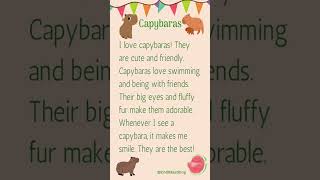 Capybaras  The Friendliest Creatures in Nature 🐾🌿english learnenglish englishstories Capybaras [upl. by Livingstone]