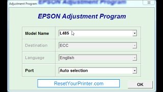 Reset Epson L380L382L383L385L485L386  Adjustment Program [upl. by Peugia650]