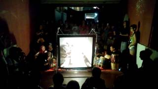 Wayang Kulit Shadow puppet play in Malaysia [upl. by Searby]