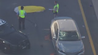 Pedestrian hit and killed on freeway in Studio City [upl. by Oberon493]