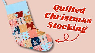 Christmas Stocking Sewing Tutorial  Free Pattern  Christmas Sewing Projects [upl. by Constance]