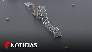 Remueven los escombros de la bahía tras colapso del puente de Baltimore  Noticias Telemundo [upl. by Furnary]