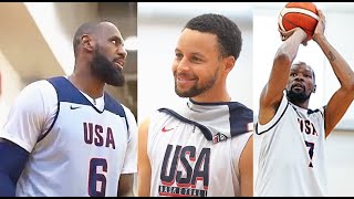 Team USA Basketball Practice In Training Camp With LeBron James amp Stephen Curry 2024 Team USA [upl. by Kyl727]