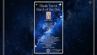 Thoth Tarot Card of the Day for the Upcoming Week Tarot ThothDeck ThothTarot LVXMagick [upl. by Jariah]