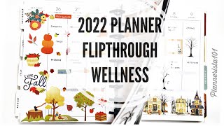 2022 PLANNER FLIP THROUGH WELLNESS PLANNER  HAPPY PLANNER [upl. by Bundy590]