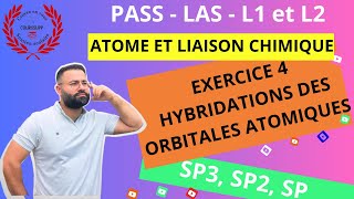 ATOME ET LIAISON CHIMIQUE  1112  EXERCICE 4 COMMENT DÉTERMINER LÉTAT DHYBRIDATION DUN ATOME [upl. by Ok]