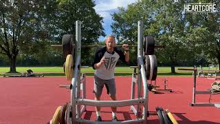 Richtiges Setup im Squat Rack  HEARTCORE Athletics [upl. by Aicirtal]