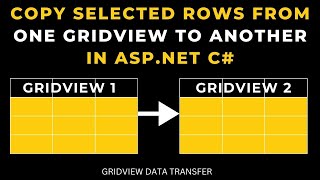 copy pass selected rows from one gridview to another aspnet c [upl. by Emersen]