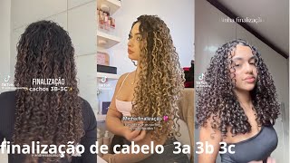 finalização de cabelo cacheado 3a 3b 3c [upl. by Alayne513]