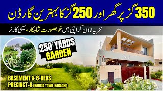 350 Sq Yards Villa Bahria Town Karachi Big Garden  Bahria Town Karachi Precinct 6 House For Sale [upl. by Stagg423]