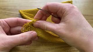 Folded Hem Knitting Tutorial [upl. by Eaton]