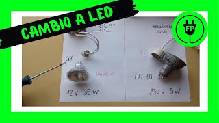 💡 Cambiar foco HALÓGENO por foco LED  ⚡️TUTORIAL ✅ [upl. by Burnside]