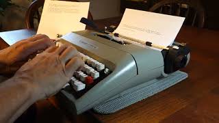 Olivetti Lettera 35i portable typewriter at work [upl. by Nabroc237]