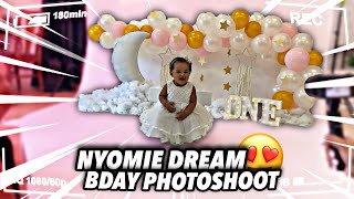 NYOMIE DREAM 1 YEAR BDAY PHOTOSHOOT  Ft Nyree amp Von [upl. by Akerboom609]