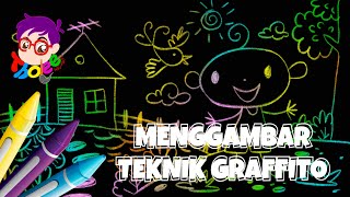 CARA MENGGAMBAR TEKNIK GRAFFITO  HOW TO DRAWING GRAFFITO graffito menggambar drawing doodle [upl. by Vergne177]