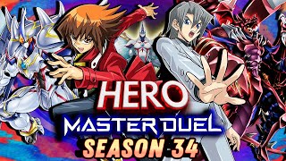 YuGiOh Master Duel  HERO SEASON 34 ROAD TO MASTER RANK 🔥 [upl. by Shamrao778]