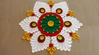 Simple rangoli designDiwali rangoli design Navaratri rangoli Rangoli designs [upl. by Nelluc]