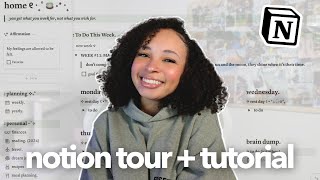 how i organize my ENTIRE life using notion  2024 notion tour [upl. by Lienaj282]