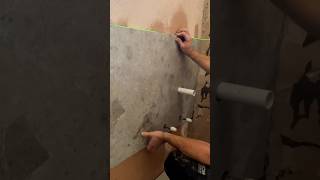 Pipes amp Basin Waste in Large Porcelain Tiles bathroomupgrade homeimprovement tilepro tiled [upl. by Jesh977]