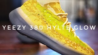 YEEZY 380 HYLTE GLOW REVIEW AND ON FEET [upl. by Zebe]