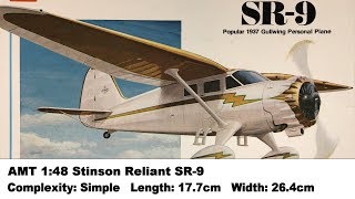 AMT 148 Stinson Reliant SR9 Kit Review [upl. by Elem]